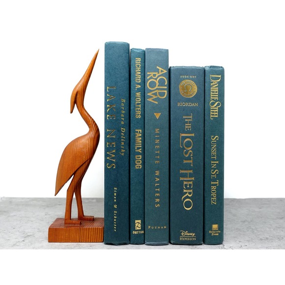 Book decor, teal blue-green decorative books for home decor, staging and props - Picture 4 of 10